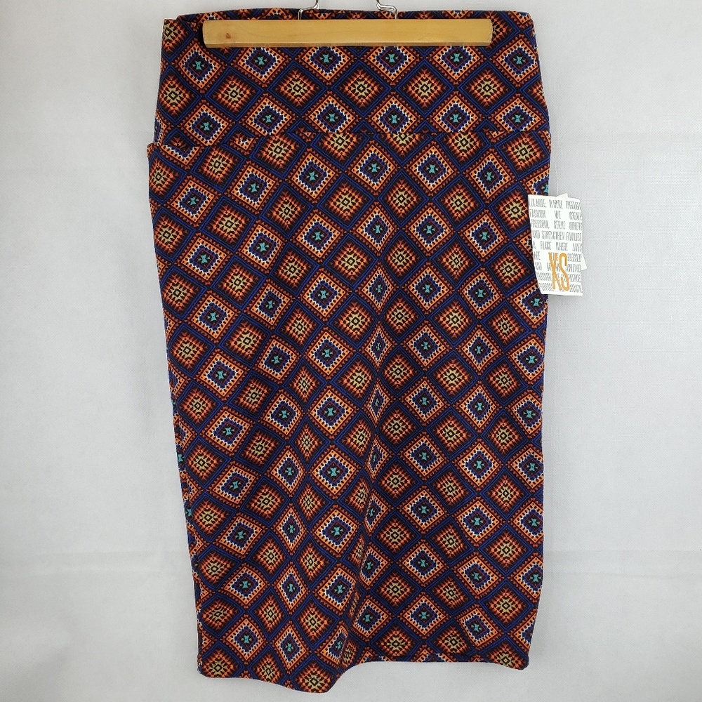 LULAROE NWT Cassie Pencil Skirt Western Print XS